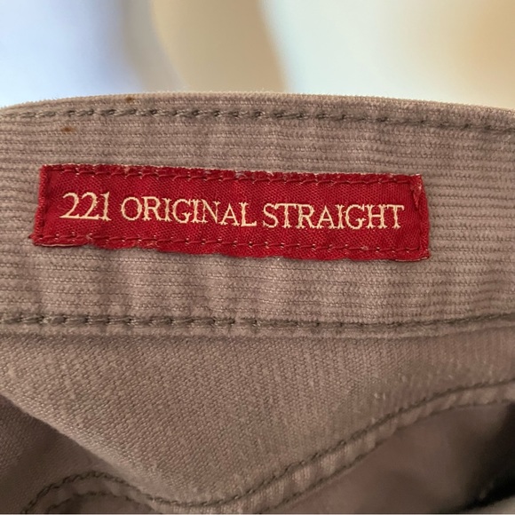 Men’s Lucky Brand 221 Original Straight Gray Corduroy Pants size 33x32 - Picture 3 of 7